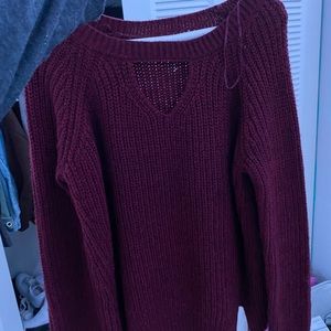maroon sweater